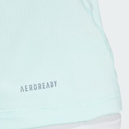 Polera Mujer Esqueleto Club Tennis Cuello en V Celeste