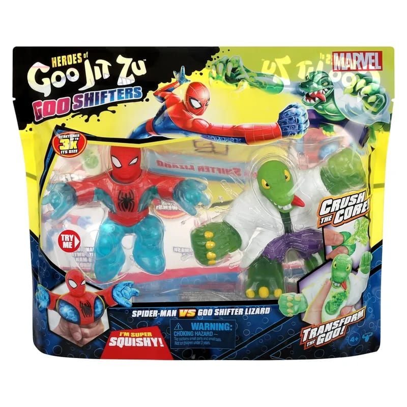 Set Figuras de Acción Heroes of Goo Jit Zu Marvel: Spider-Man vs. Goo Shifter Lizard