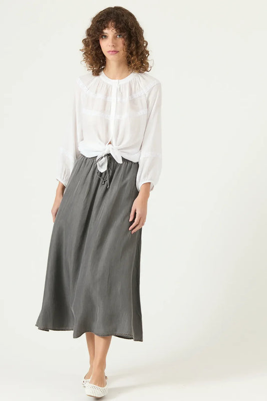 Falda Mujer de lyocell Gris