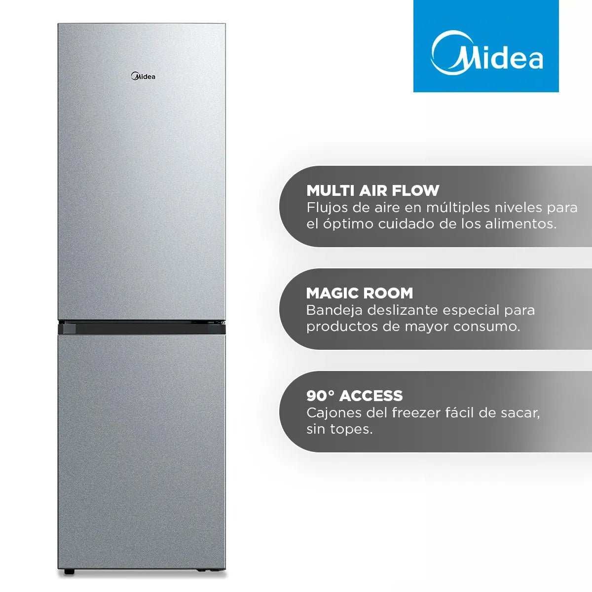 Refrigerador Bottom Freezer No Frost Light Silver 259 lts