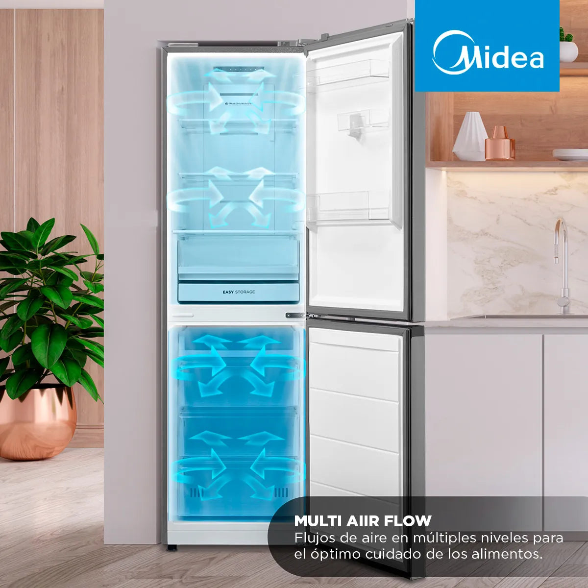 Refrigerador Bottom Freezer No Frost Light Silver 259 lts