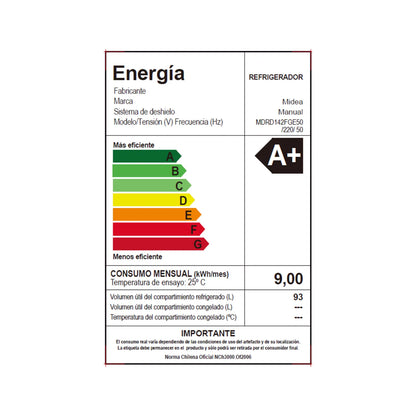 Frigobar Frío Directo Light Silver 93 lts