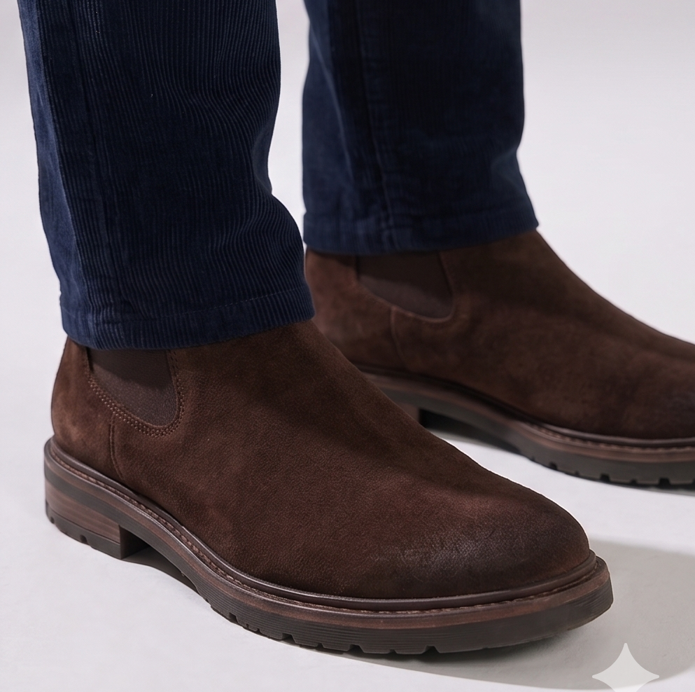 Jeans Hombre Straight Cotelé Azul