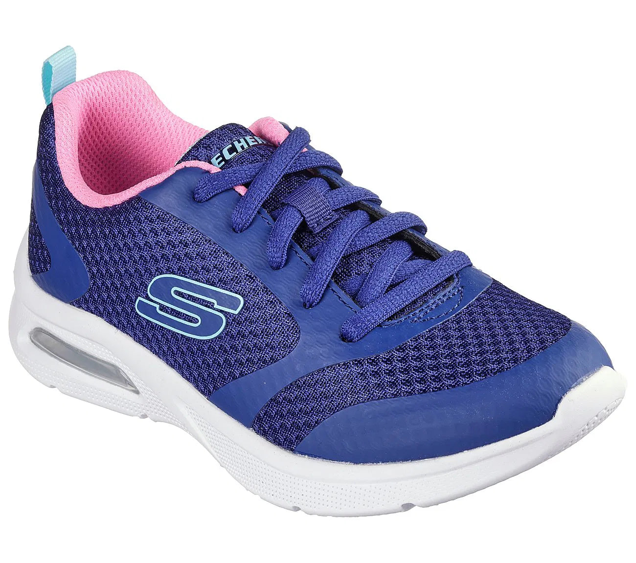 Zapatilla Niña Con Cordon Microspec Max Blue