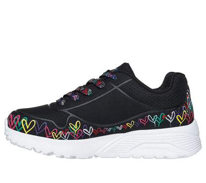 Zapatilla Niña Uno Lite Heart Daze Black