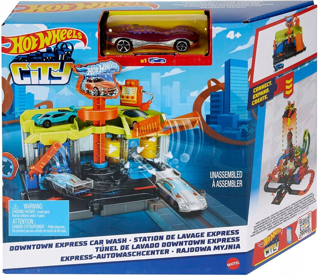 Hot Wheels City Set de Pistas Taller de Lavado + Auto Incluido