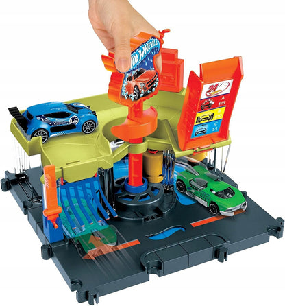 Hot Wheels City Set de Pistas Taller de Lavado + Auto Incluido