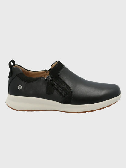 Zapato Mujer Cuero Spinal Slip On Negro