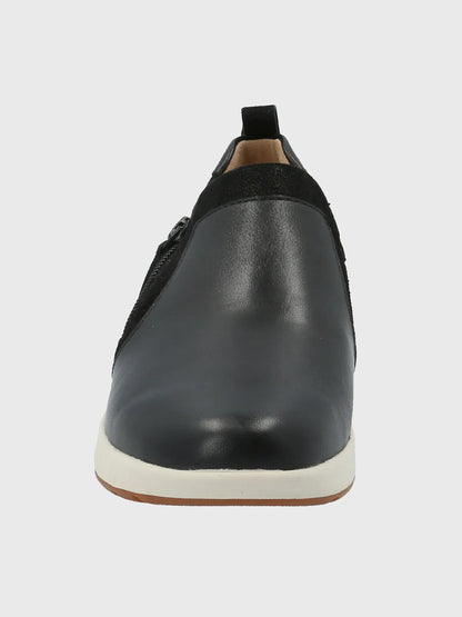 Zapato Mujer Cuero Spinal Slip On Negro