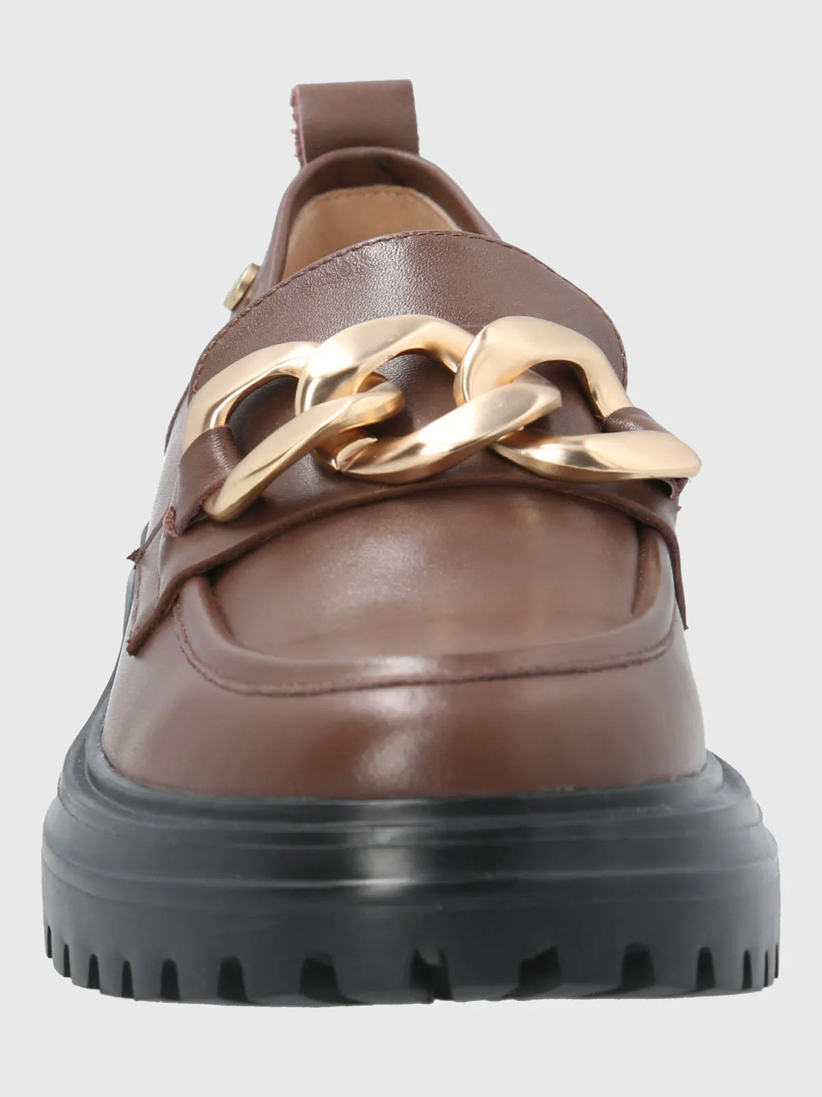 Mocasin Mujer Cuero Leboni Café