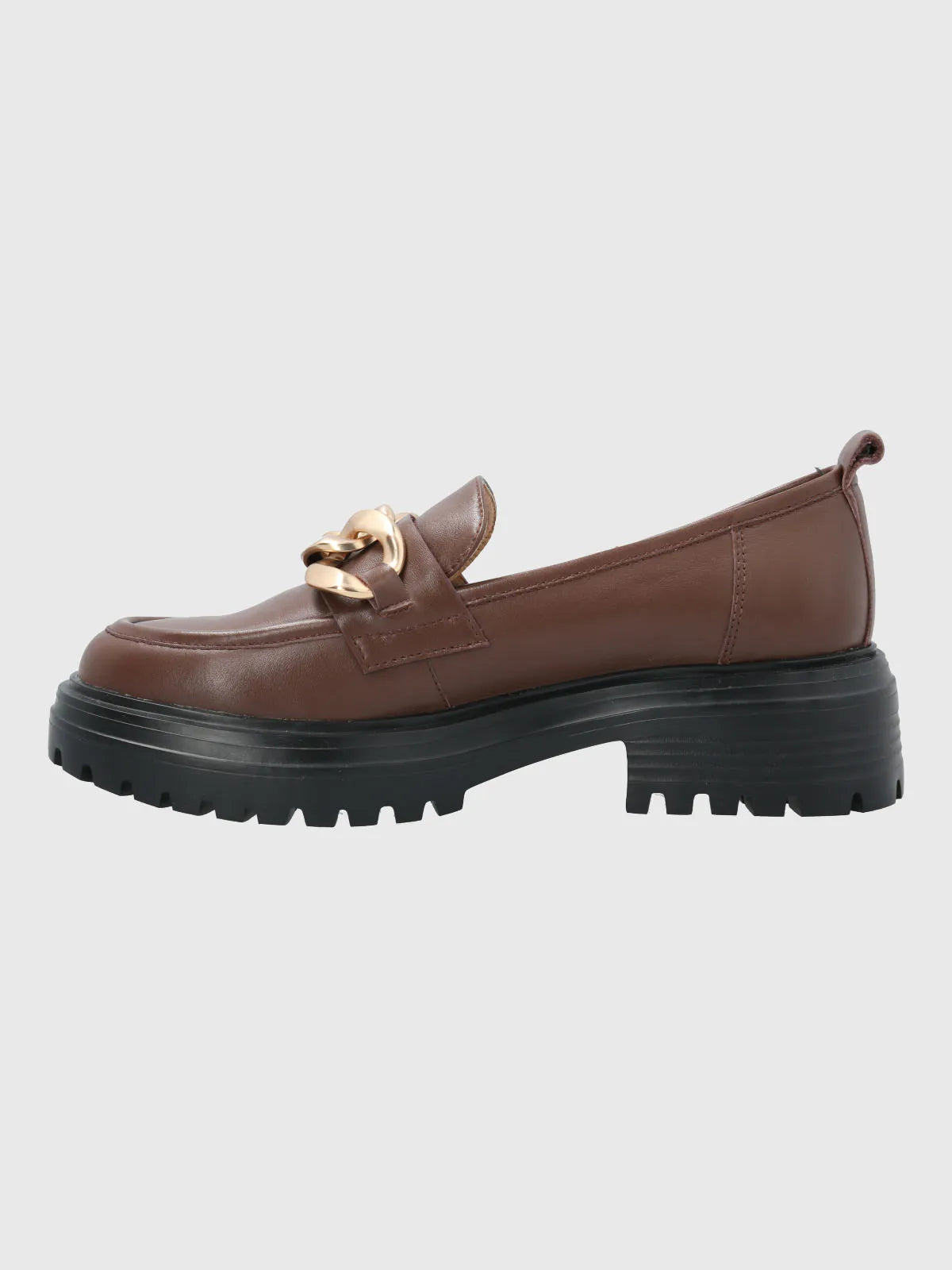 Mocasin Mujer Cuero Leboni Café