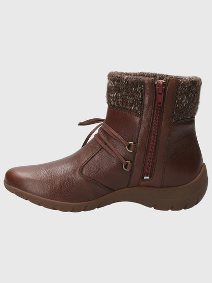 Botin Mujer Cuero Malmo Café