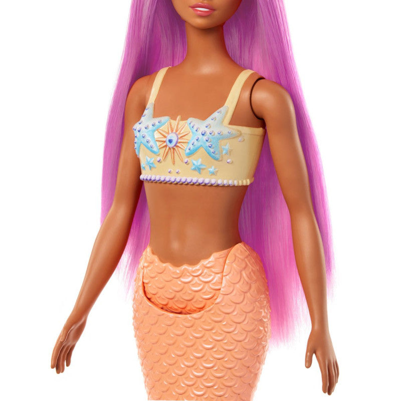 Muñeca Niña Sirena Naranja