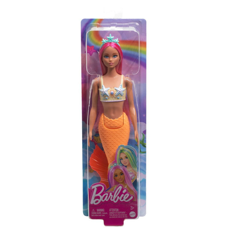 Muñeca Niña Sirena Naranja