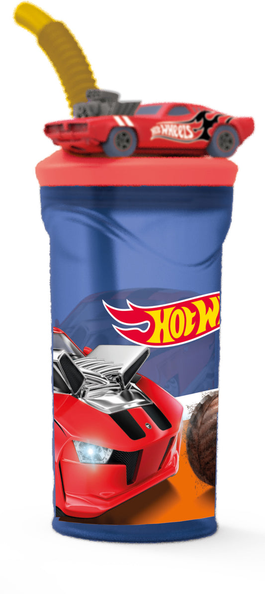 Vaso Tomajugo Figura 3D Hot Wheels 360 ML Plástico