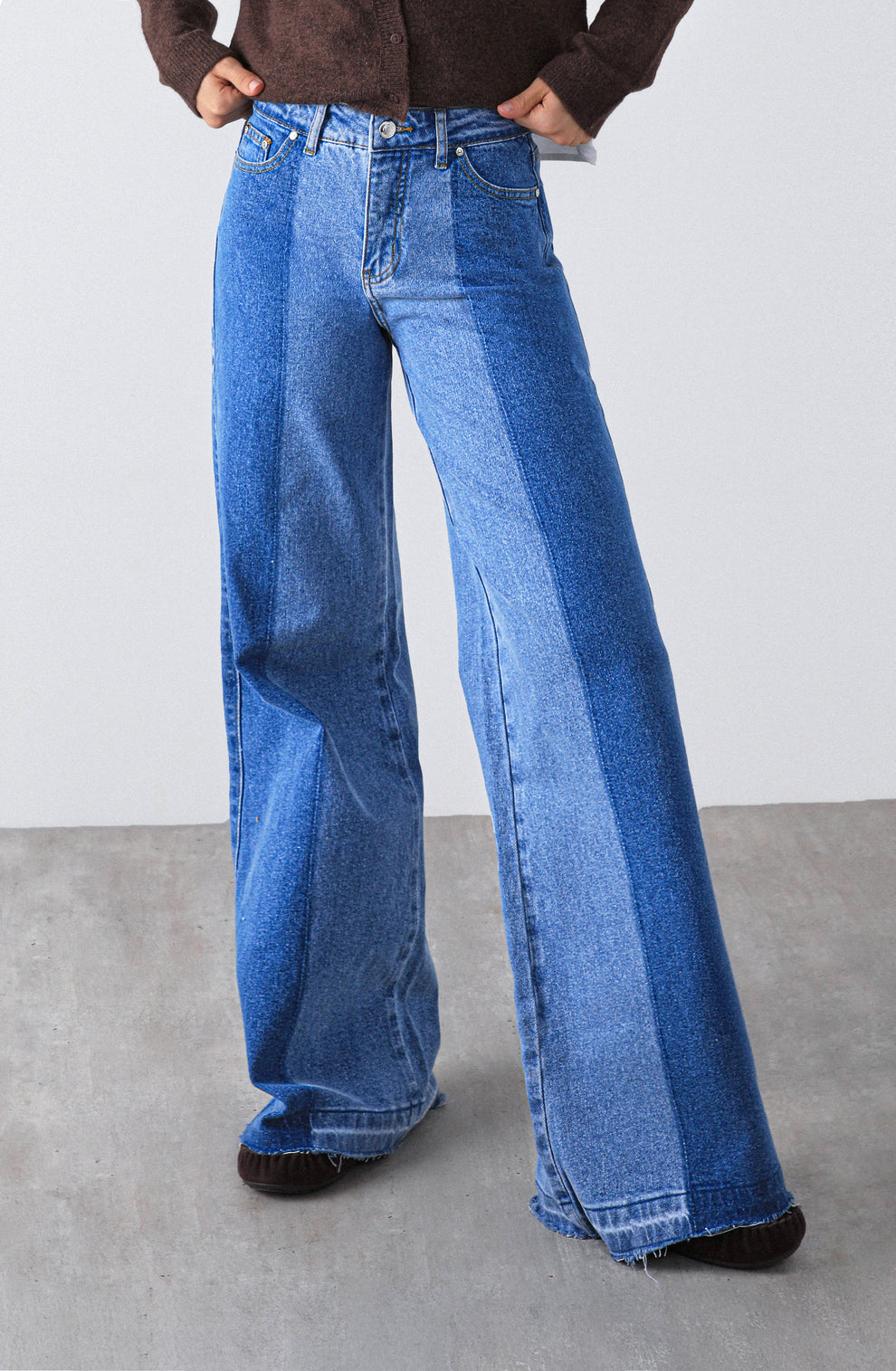 Pantalón Mujer Bicolor Blue