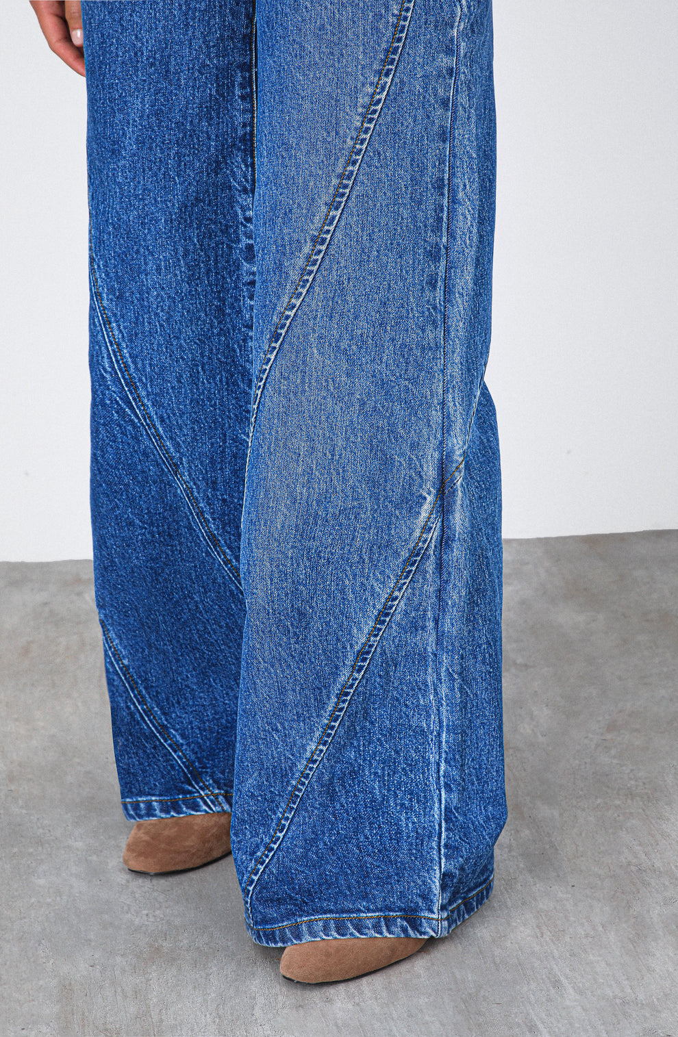 Pantalón Mujer Cortes Cruzados Blue