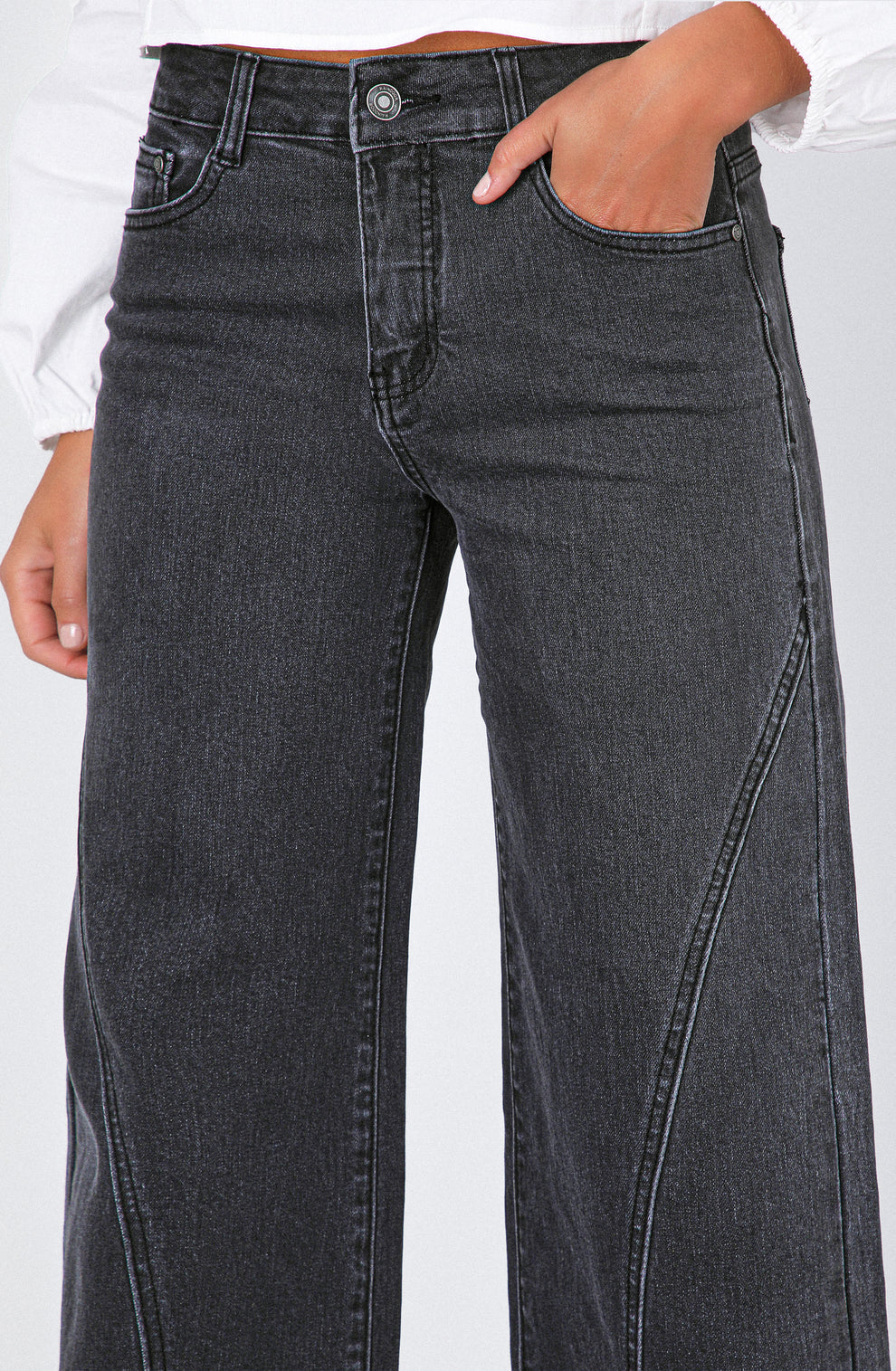 Pantalón Mujer Corte Pierna Black