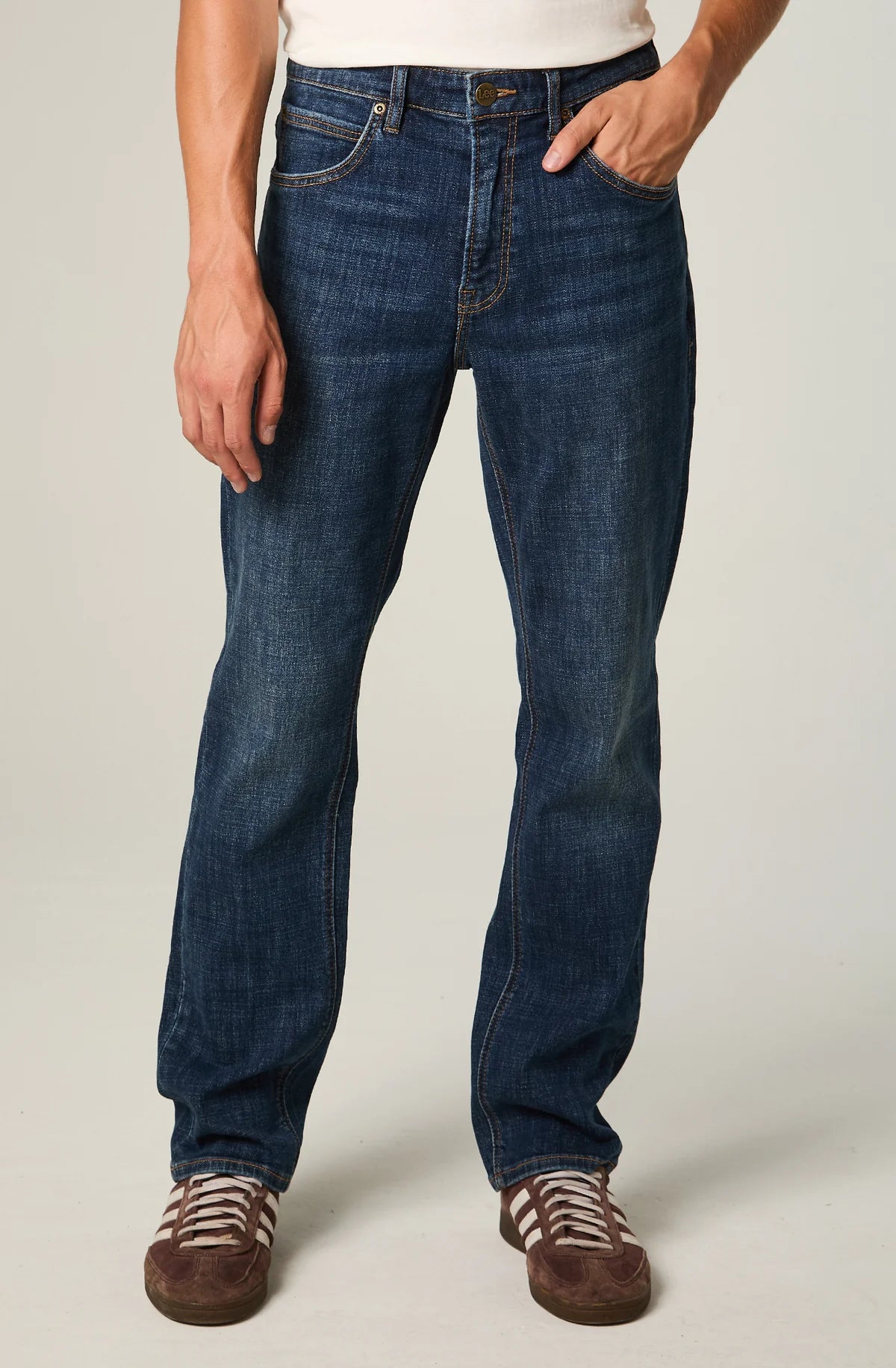 Jeans Hombre Straight Tiro Alto Azul Brooklyn