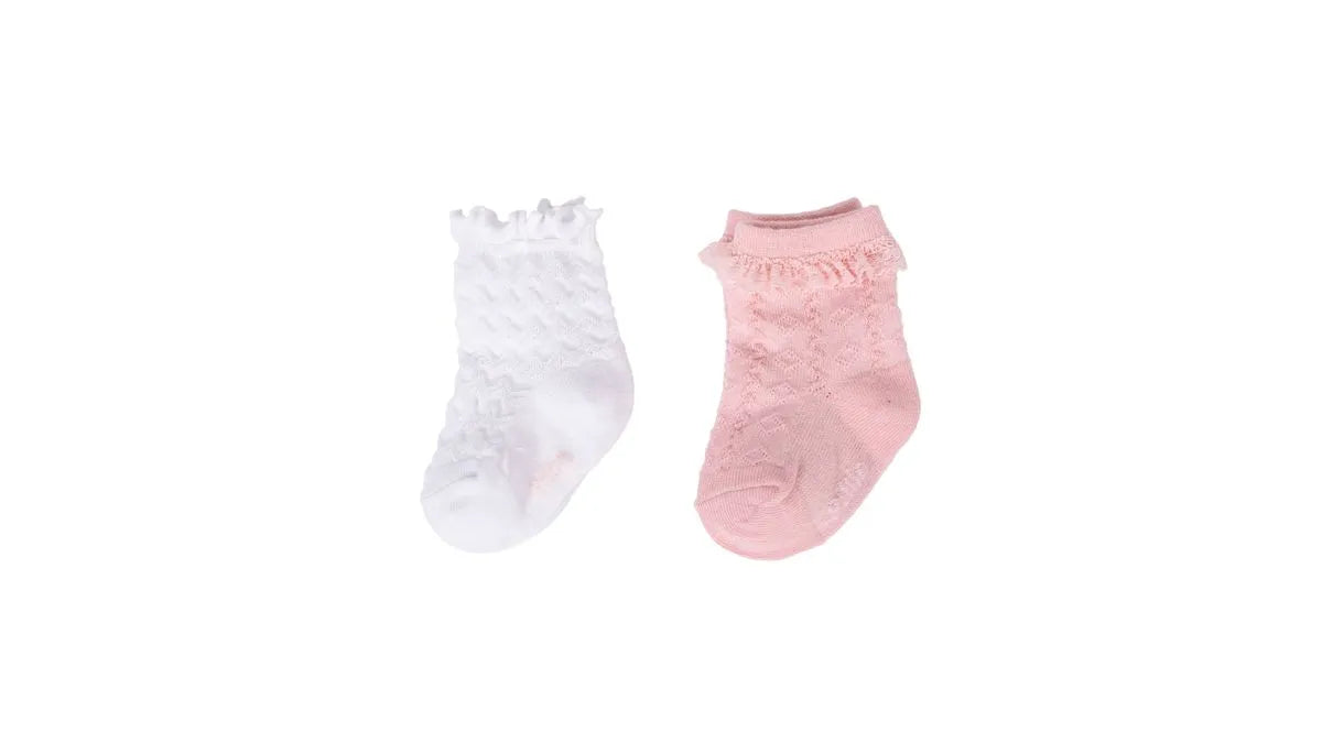 Pack 2 Calcetines Bebé Niña Algodón Lisos Surtido