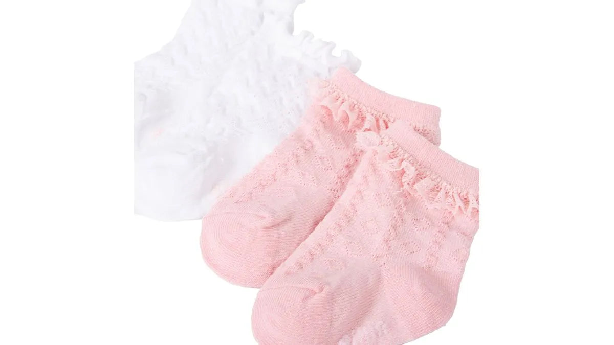 Pack 2 Calcetines Bebé Niña Algodón Lisos Surtido