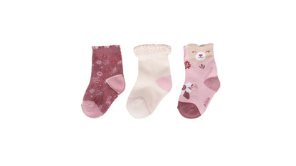 Pack 3 Calcetines Bebé Niña Algodón Flores Surtido