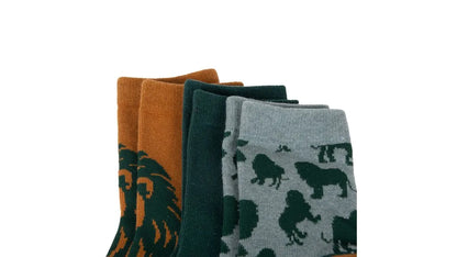 Pack 3 Calcetines Niño Algodón León Surtido CaFe