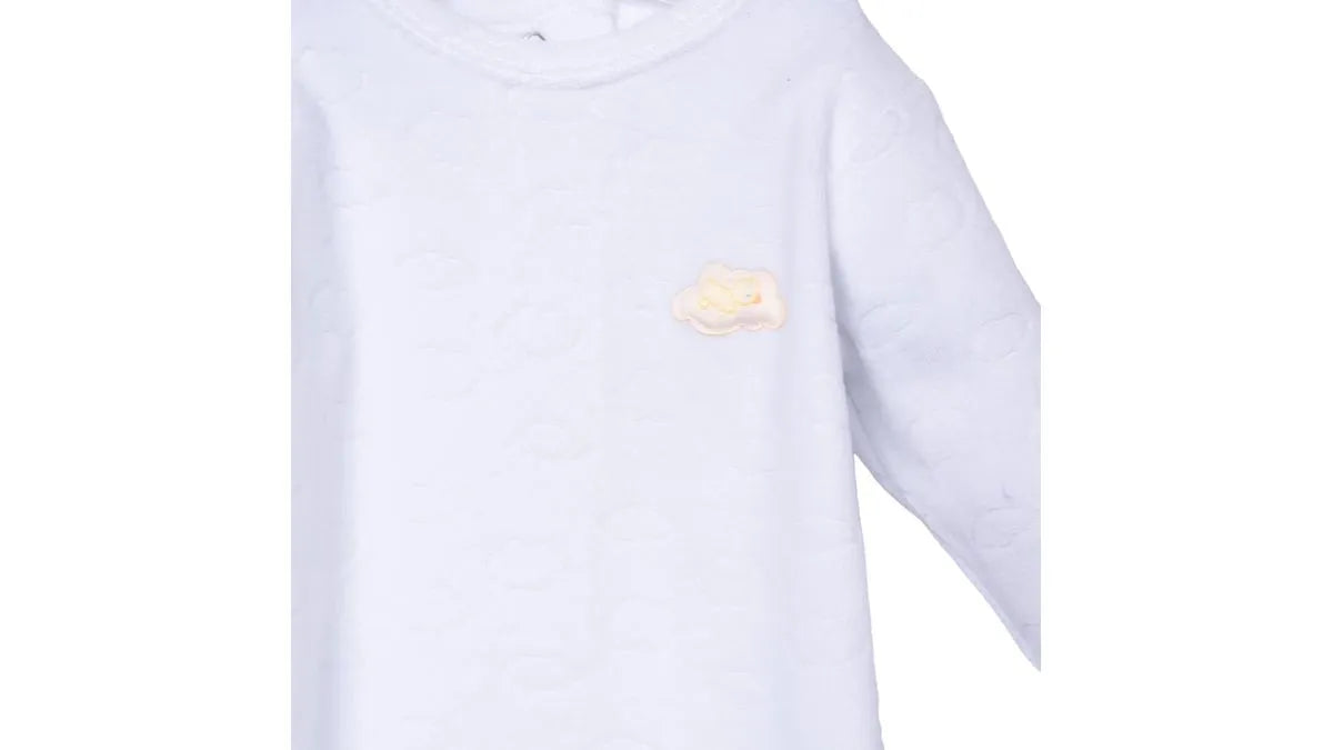 Osito Plush Recién Nacido Unisex Estampado Nubes Blanco