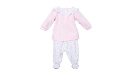 Conjunto Plush Recién Nacido Niña Floral Rosado