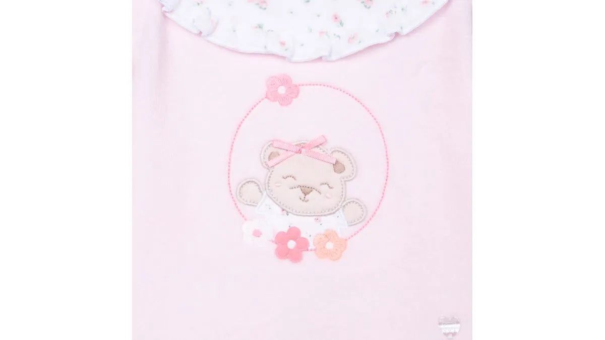 Conjunto Plush Recién Nacido Niña Floral Rosado