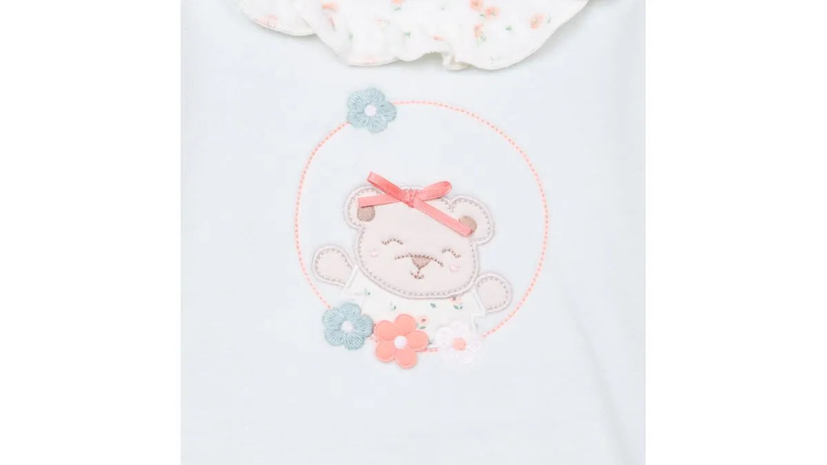 Conjunto Plush Recién Nacido Niña Floral Verde