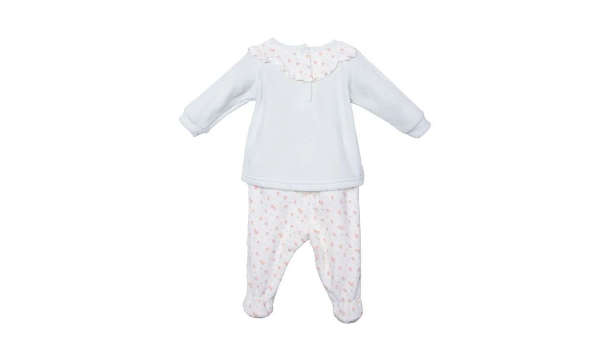 Conjunto Plush Recién Nacido Niña Floral Verde