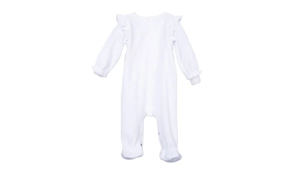 Osito Plush Recién Nacido Niña Bordado Frontal Blanco