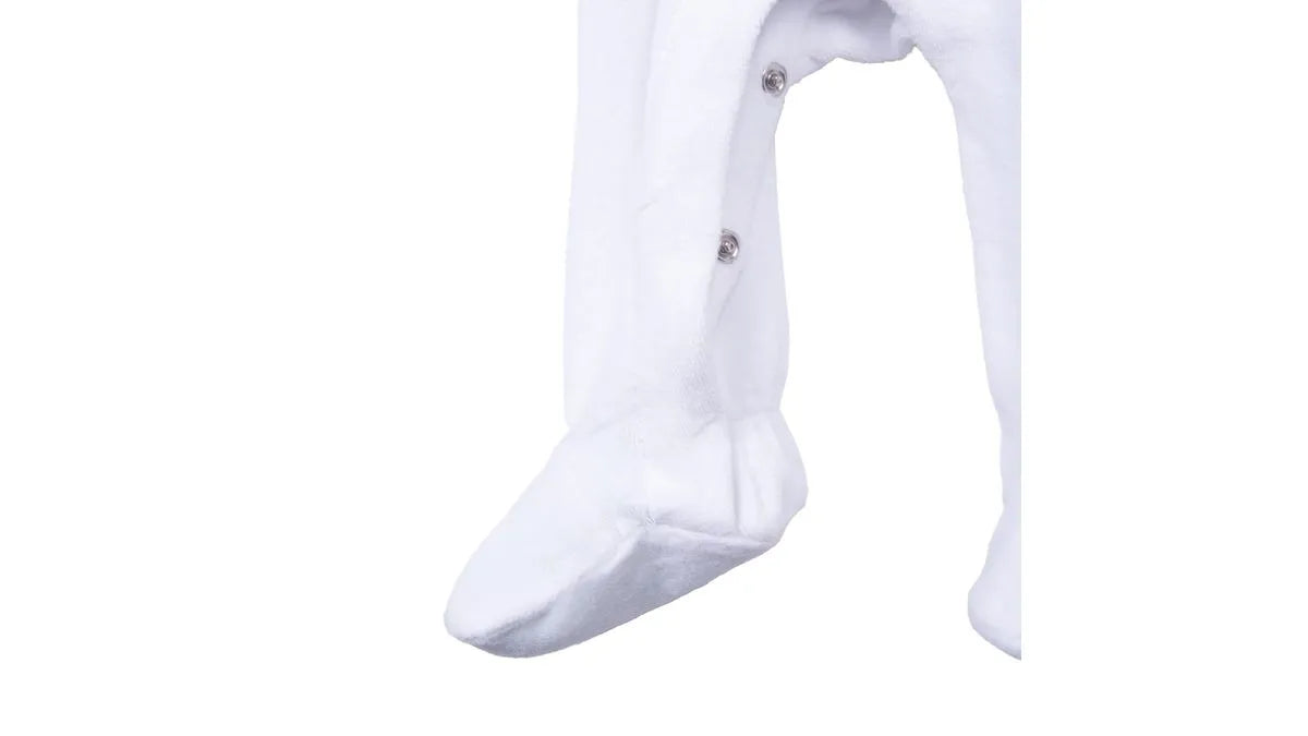 Osito Plush Recién Nacido Niña Bordado Frontal Blanco