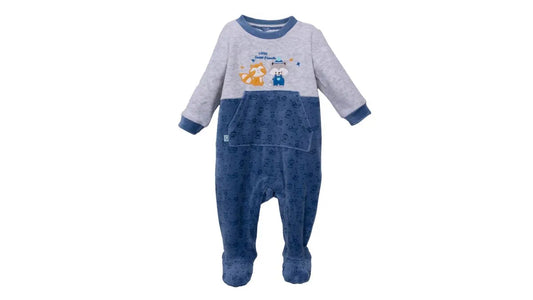 Osito Plush Recién Nacido Niño Bolsillo Delantero Azul