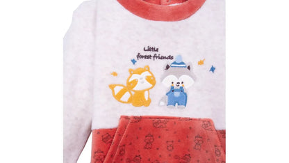 Osito Plush Recién Nacido Niño Bolsillo Delantero Terracota