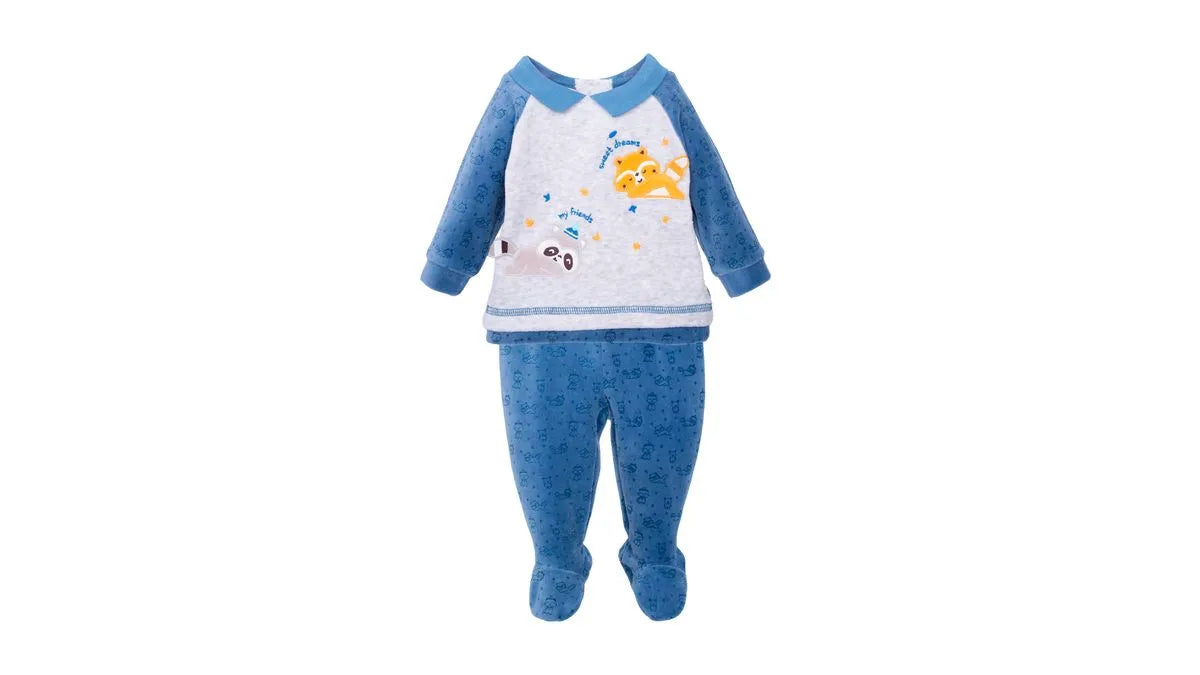 Conjunto Plush Recién Nacido Niño Animales Azul