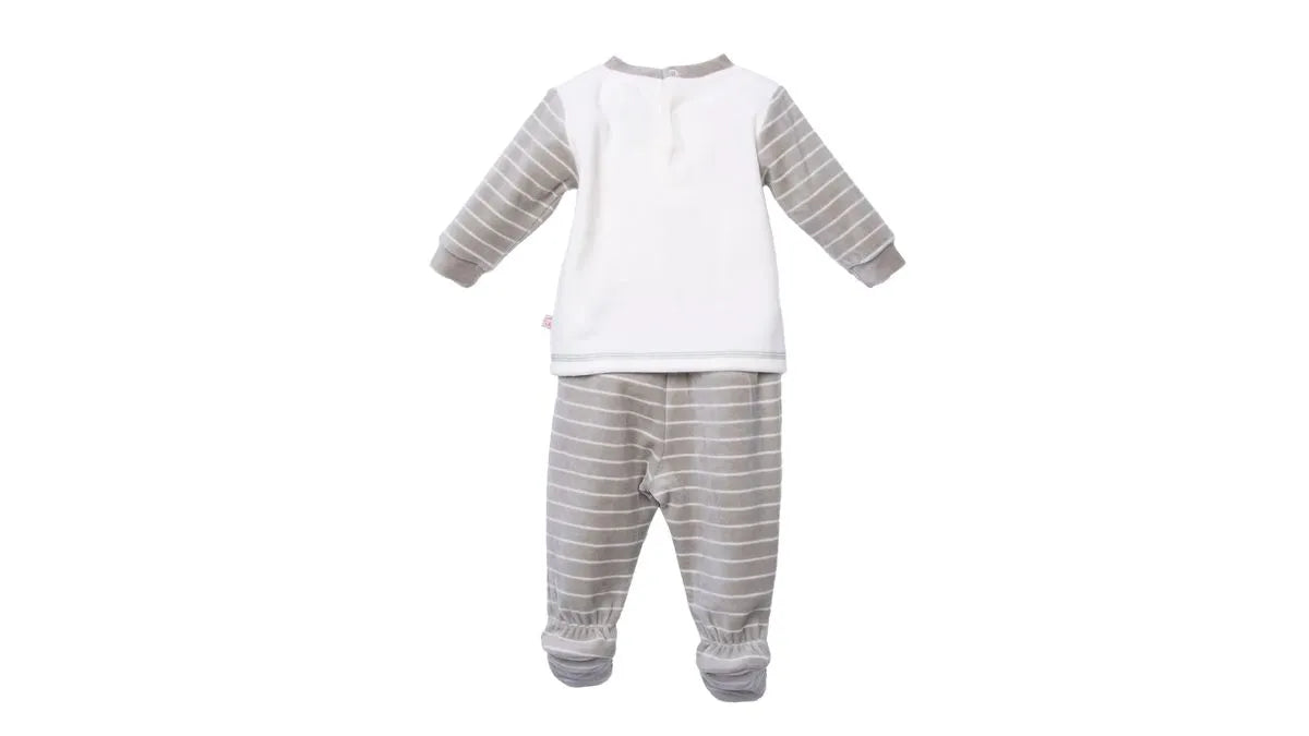 Conjunto Plush Recién Nacido Niño con Rayas Safari