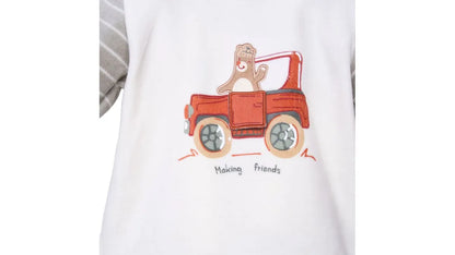 Conjunto Plush Recién Nacido Niño con Rayas Safari