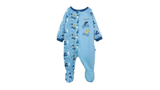 Pijama Bebé Niño Enterito Dino Brilla en la Oscuridad Azul