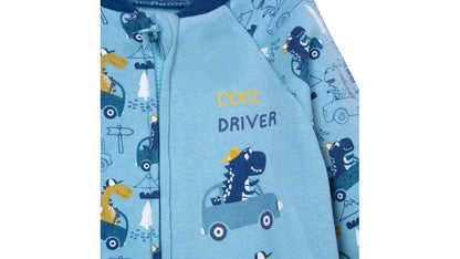 Pijama Bebé Niño Enterito Dino Brilla en la Oscuridad Azul