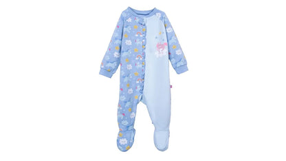 Pijama Bebé Niña Enterito Unicornio Celeste