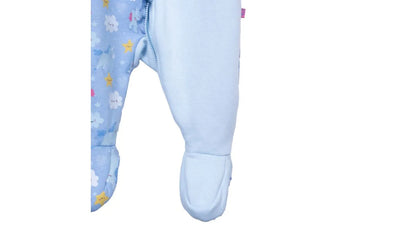 Pijama Bebé Niña Enterito Unicornio Celeste