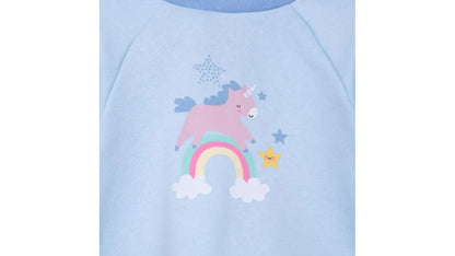 Pijama Bebé Niña Manga Larga Unicornio Celeste