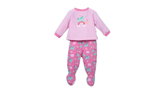 Pijama Bebé Niña Manga Larga Unicornio Rosado