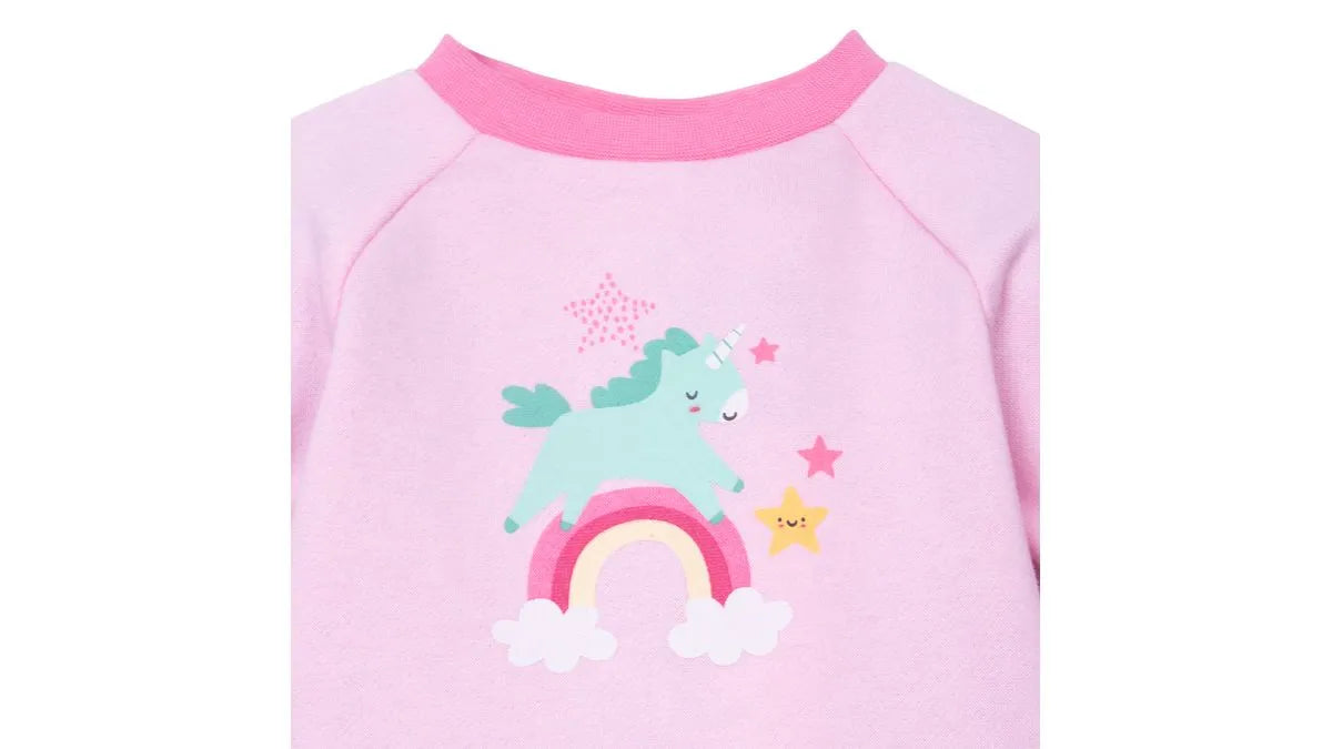 Pijama Bebé Niña Manga Larga Unicornio Rosado