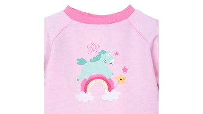 Pijama Bebé Niña Manga Larga Unicornio Rosado