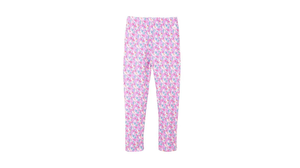 Calza Niña Estampado Floral Lila