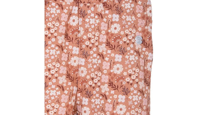 Calza Bebé Niña Estampado Floral Ocre