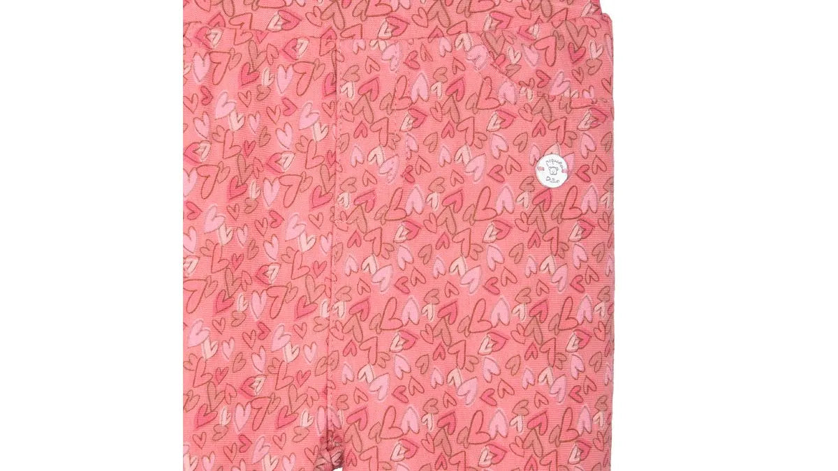 Calza Bebé Niña Estampado Corazones Rosado Oscuro